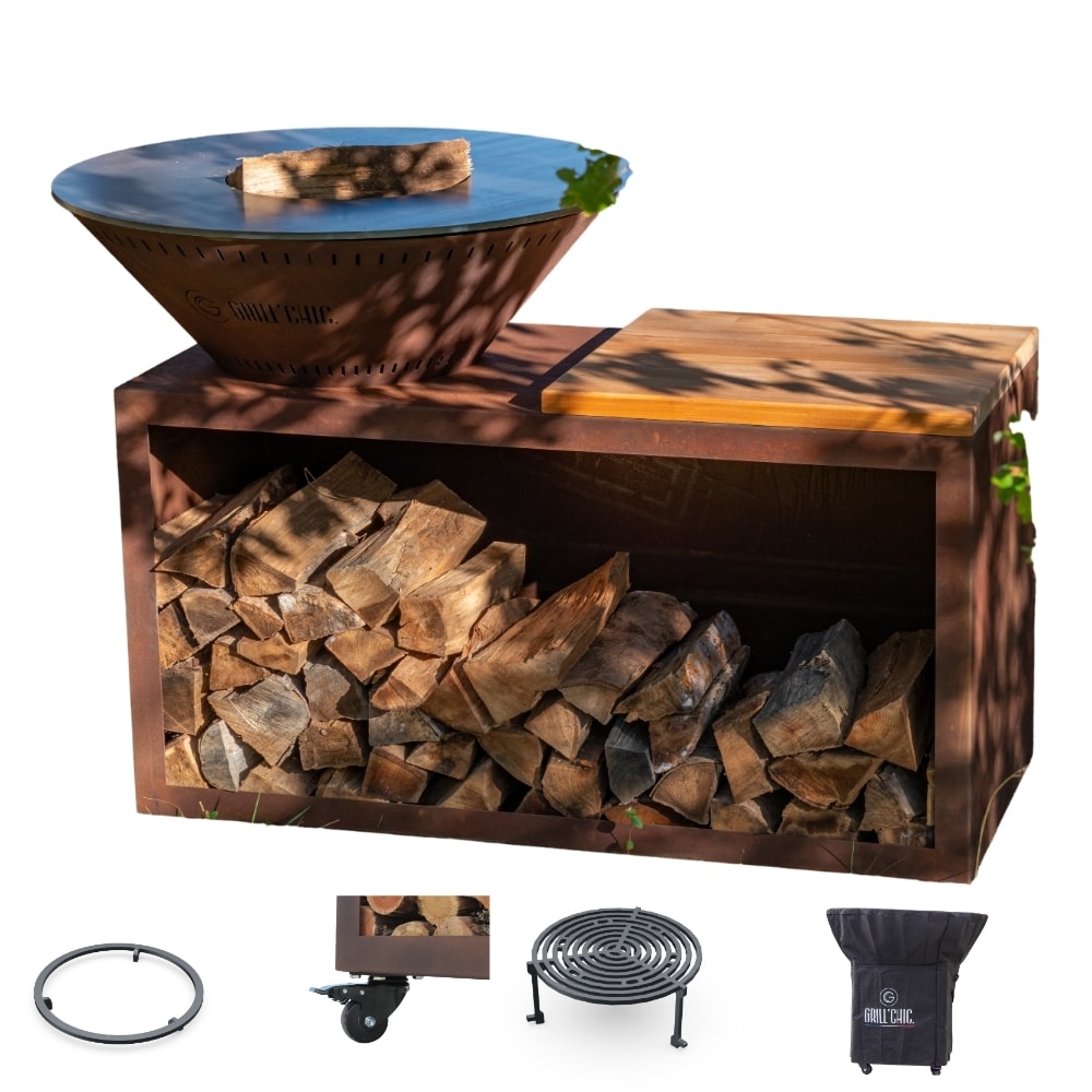 Privilege Pack Traditioneller Brasero Corten 83 Doppelte Wanne