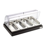 thumbnail of Pintinox Vassoio Porta Verdure Refrigerabile a 4 scomparti Pinti Brunch, Acciaio Inox 18/10, Cupola Protettiva e Gel Pack refrigerante, cm 54,7 x 34,2