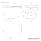 thumbnail of LuxeBath Wand-WC spülrandlos 49 cm kurz Weiß – Tiefspüler Keramik, Tornadospülung, Nano, WC-Sitz Softclose abnehmbar