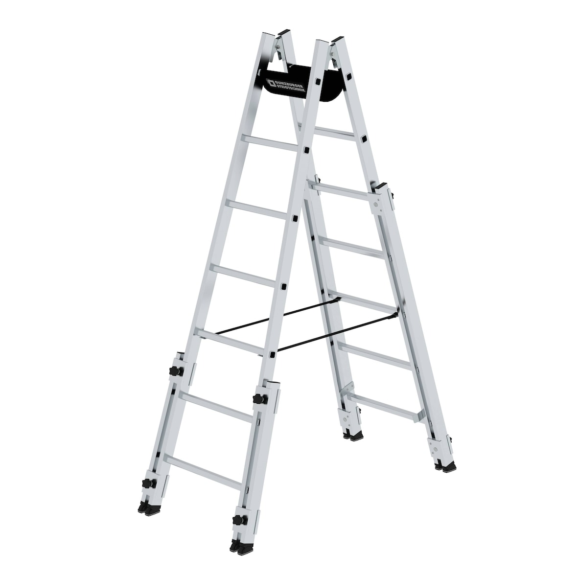 PROREGAL Sprossen-Stehleiter treppengängig 2x7 Sprossen