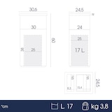 thumbnail of Danieli Store | Papelera con cenicero de pie para exterior negro | Papelera con tapa giratoria | 17 L