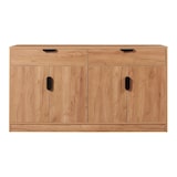 thumbnail of Helloshop26 - Buffet commode meuble de rangement salon entré chambre MDF 75 x 140 x 40 cm effet chêne 03_0009047