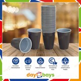 thumbnail of DayBays 400 Stk. Thermobecher Einweg 180ml Ø70mm braun-weiß Automatenbecher aus PS Automatengängig
