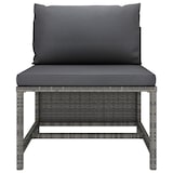 thumbnail of vidaXL 4-Sitzer-Gartensofa mit Kissen Grau Poly Rattan