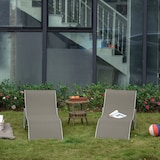 thumbnail of Outsunny Set 2 Sdraio da Giardino Pieghevoli in Alluminio e Texteline