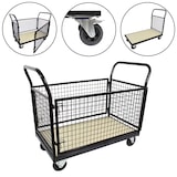 thumbnail of Gitterwagen Plattformwagen 500 kg 119x67x107cm Vierwandwagen Transportwagen Gitterrollwagen Bremse