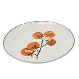 thumbnail of Frühstücksteller Porzellan 20,2x2,3cm Tomaten Motiv - Essensteller Mittagsteller Speiseteller Frühstücksteller Snackteller Geschirr Weiß Rot Grün