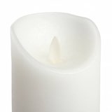 thumbnail of Bougie LED flamme oscillante cire rustique blanche à piles H15cm Timer Blanc chaud Lotti