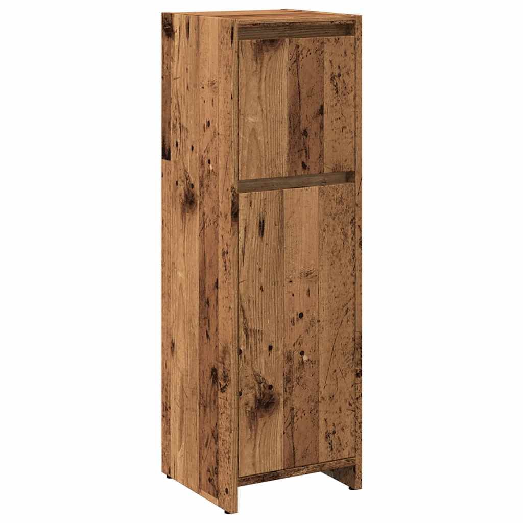 vidaXL Badschrank Altholz-Optik 30x30x95 cm Holzwerkstoff