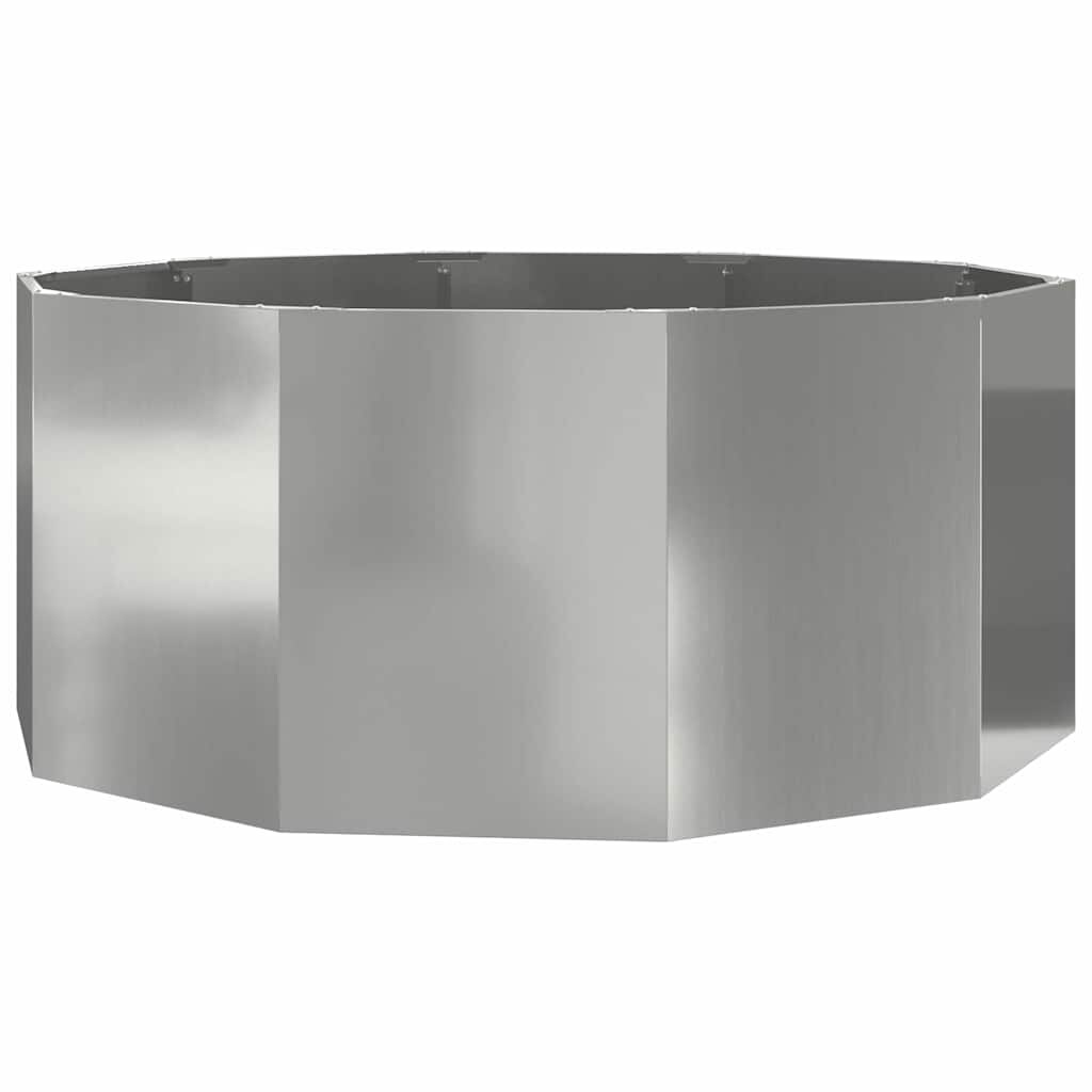vidaXL Pflanzkübel Silber 120 x 120 x 50 cm Verzinkter Stahl