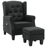 thumbnail of vidaXL Massagesessel mit Hocker Dunkelgrau Stoff