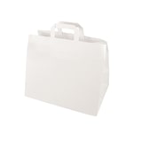 thumbnail of PAPSTAR 50 Tragetaschen, Papier 27 cm x 32 cm x 21,5 cm weiss mit Tragegriff
