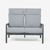 thumbnail of Sofá de jardim, almofada incluída, Alumínio, Preto, 82x105x125 cm