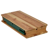 thumbnail of METRO PROFESSIONAL Juego de mesa y bancos de 3 piezas, madera de pino/acero, 1 mesa, 2 bancos, marrón/verde natural