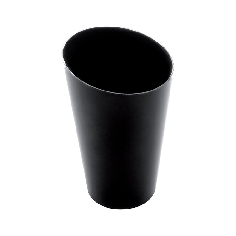 MONOUSO - Mehrweg Fingerfood-Becher aus PS "Cónico Alto" Schwarz 70ml (500 Stück)
