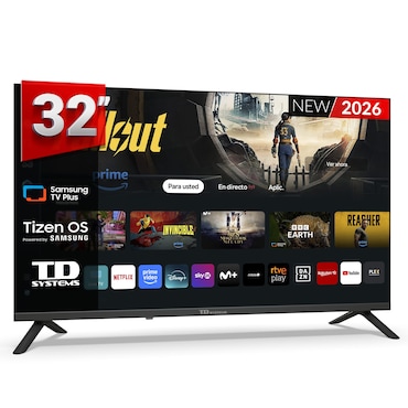 TD Systems - Smart TV 32 pulgadas. Samsung Tizen OS 8.0. Sintonizador triple (DVB-T2/C/S2). Samsung Gaming Hub. TV 2026 - M32C22TIZEN