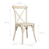 thumbnail of Biscottini Silla de madera 88x42x43 cm | Silla apilable para cocina, comedor y jardín | Silla Thonet vintage