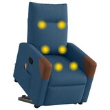 thumbnail of vidaXL Massagesessel mit Aufstehhilfe Blau Stoff
