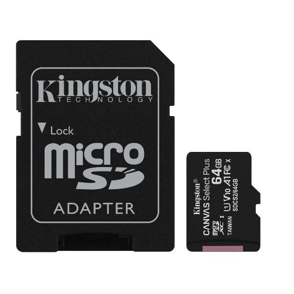 Tarjeta de memoria micro sd kingston 64gb msd csplus 100r a1 c10 + adp