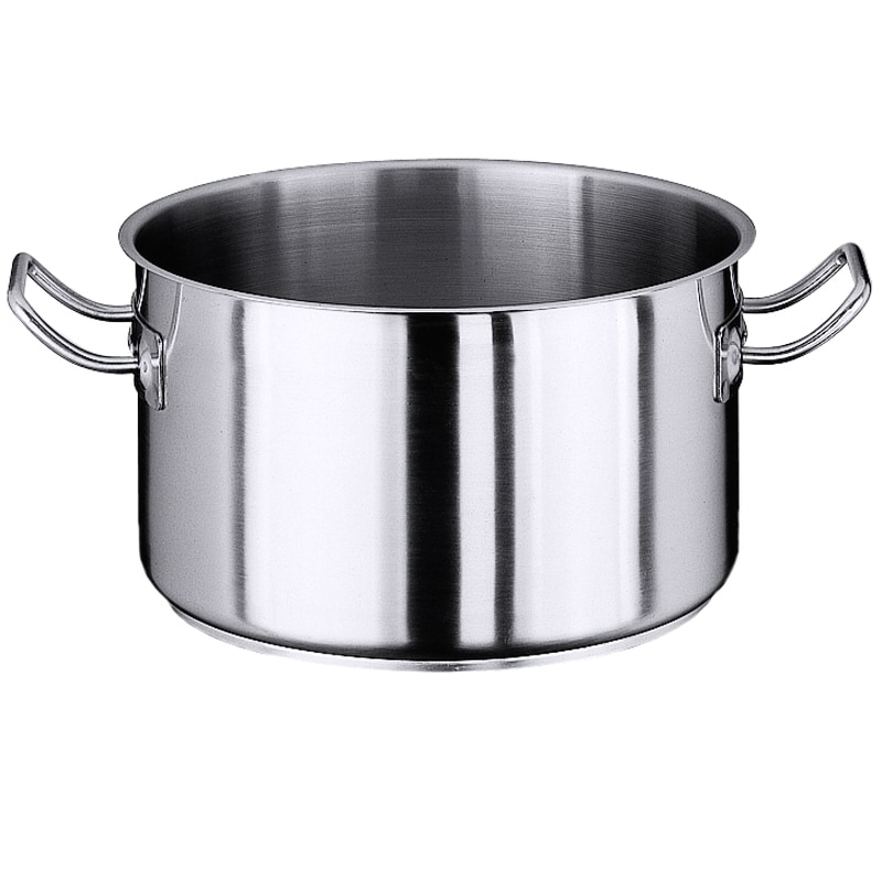 Contacto Kochtopf, niedrig 16 cm, matt poliert