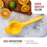 thumbnail of Victoria Zitronenpresse Handpresse aus Aluminiumguss, Zitruspresse, Maximale Saftausbeute, VIC-31312, Gelb