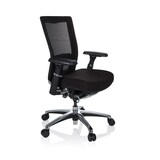 thumbnail of Sedia da ufficio NOVA PRO ALU stoffa nera hjh OFFICE