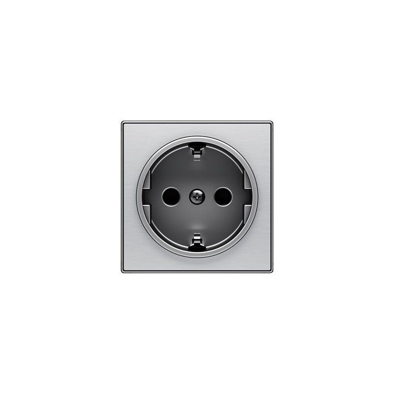 Tapa base de enchufe schuko 2P+TT ACERO INOX NIESSEN SKY 8588 AI
