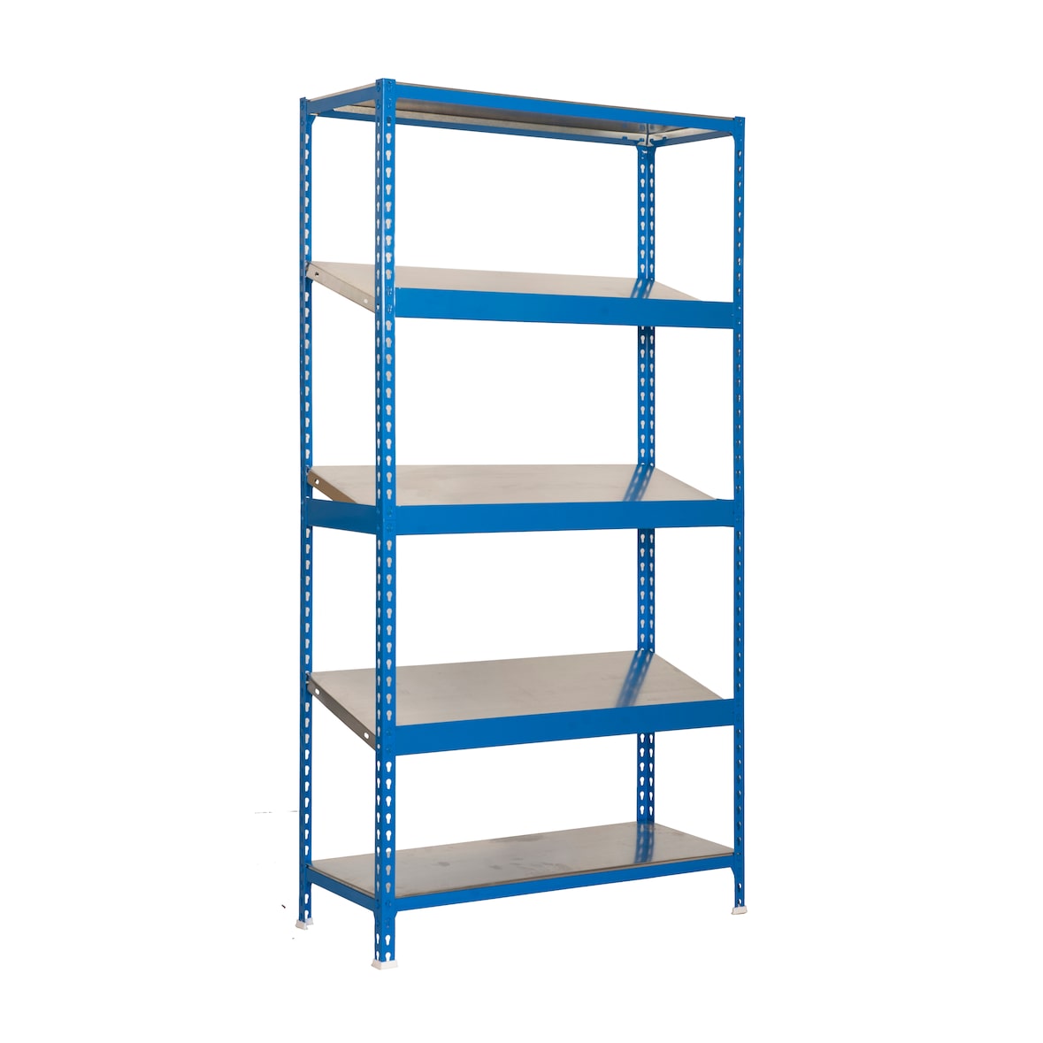Estante de metal sem parafusos Simonexpo 5 prateleiras. Azul/Galva Cor 2000x1000x400 mm