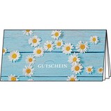 thumbnail of Gutschein-Karten inkl. transparenter Umschläge, Daisy, Glanzkarton