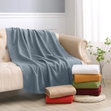 thumbnail of 10er Set Polar Fleecedecke 130x160 cm, OEKO-TEX ca. 400g Gewicht, mit Antipilling & Kettelrand - Farbe grau