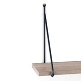 thumbnail of Oreste Luchetta Mensola LEVEL truciolare rovere con filo acciaio nero cm H30 L60 P22