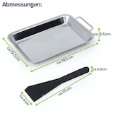 thumbnail of 2er Set Edelstahl Grillpfannen ideal für Gemüse Fleisch Fisch Grillgut