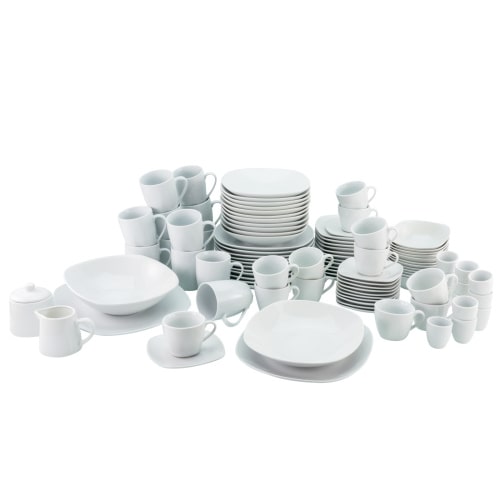 CreaTable Square Weiss Kombiservice 100-tlg Porzellan