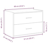 thumbnail of vidaXL Schrank mit 2 Schubladen Artisan-Eiche 60x31x40cm Holzwerkstoff