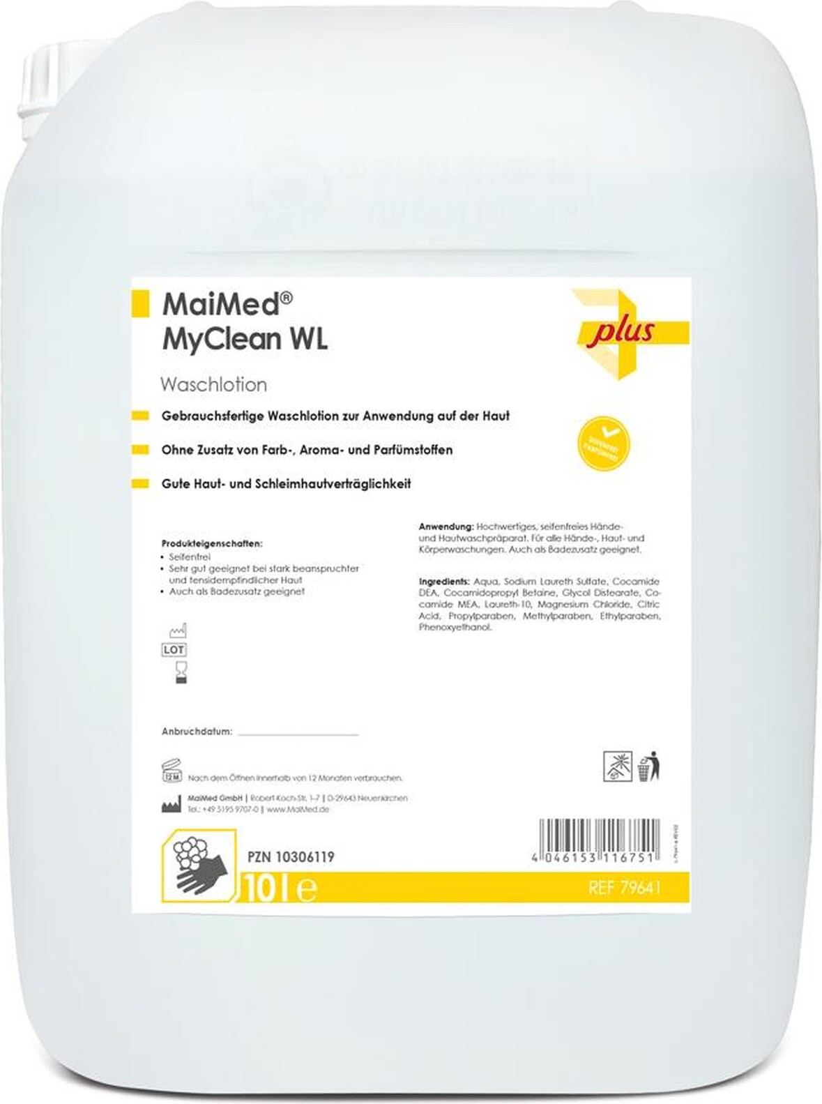 MaiMed MyClean WL | Waschlotion | gebrauchsfertig | 1 x 10 l