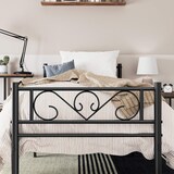 thumbnail of Bettgestell Bettrahmen aus Metall, passend für 90 x 190 cm Matratze, Gästebett, hochwertige Stützbalken, für Erwachsene, schwarz