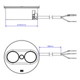 thumbnail of BACHMANN TWIST 2 2xCEE7/3 2,0m AEH silber rund