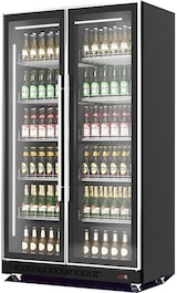 thumbnail of Mobiler Flaschenkühlschrank mit 2 Glastüren Getränkekühlschrank Kühlschrank Gastro 758 L 0/10°C ISO 48 mm