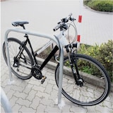 thumbnail of Fahrradanlehnbügel 115 x 99 cm Stahl feuerverzinkt Ø 49 mm grau Einbetonieren Fahrradständer Parker Typ U