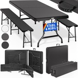 thumbnail of Casaria Bierzeltgarnitur 180 cm Klappbar 1x Campingtisch 2x Campingbank 3 tlg Festzeltgarnitur