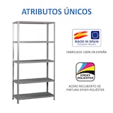 thumbnail of SimonRack Estantería Metálica con tornillos 1800x900x500 mm, 5 Alturas, 100 kg de Punto Flexión, Gris - Comfort