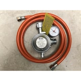 thumbnail of Gasline Gas Standherd mit Elektrobackofen GAG90GOXFLE Edelstahl mit Flaschenschrank 90cm Propan Regler 50Mbar + Gasschlauch