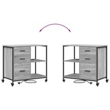 thumbnail of vidaXL Büroschrank mit Rad Grau Sonoma 76 x 41 x 72 cm Holzwerkstoff