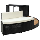 thumbnail of vidaXL Whirlpool-Umrandung Schwarz Poly Rattan & Massivholz Akazie