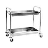 thumbnail of Servierwagen, Küchenwagen, Abräumwagen 2 Böden 950x500x950mm Edelstahl