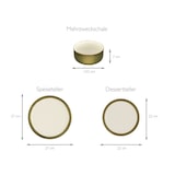 thumbnail of CreaTable Modern Industrial Weiss-gold Tellerset 12-tlg Steinzeug