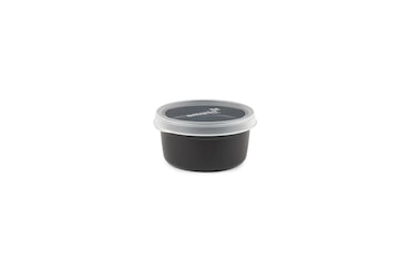 Recipiente AMUSE PRO redondo 500ml -Preto com tampa transparente (c-6 uds)