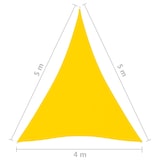 thumbnail of vidaXL Sonnensegel Oxford-Gewebe Dreieckig 4x5x5 m Gelb