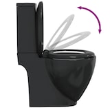 thumbnail of vidaXL WC Keramik-Toilette Badezimmer Rund Senkrechter Abgang Schwarz