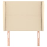 thumbnail of vidaXL Kopfteil mit Ohren Creme 93x23x118/128 cm Stoff